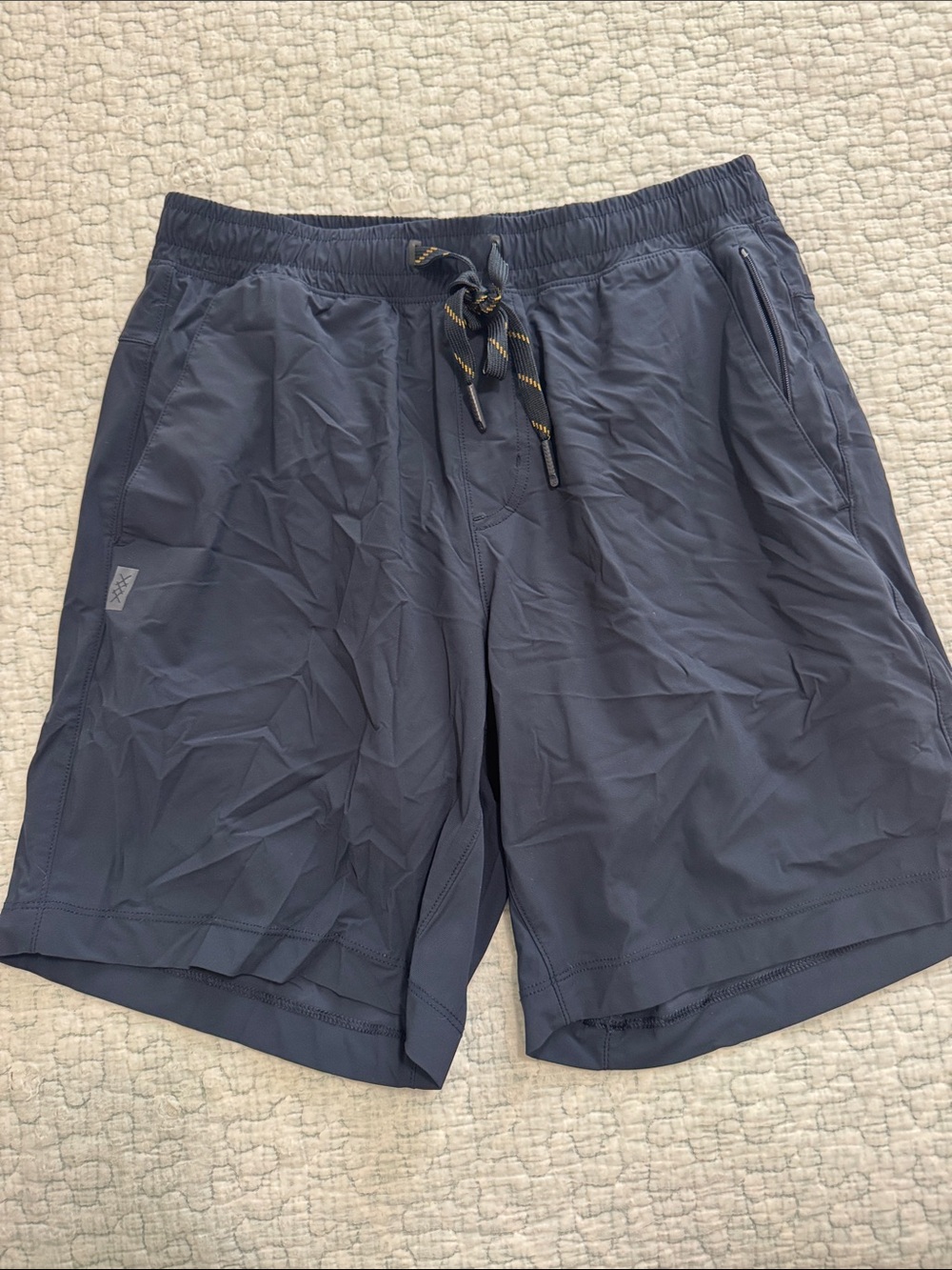 RHONE Men's Athletic Drawstring Shorts - Navy Slate
